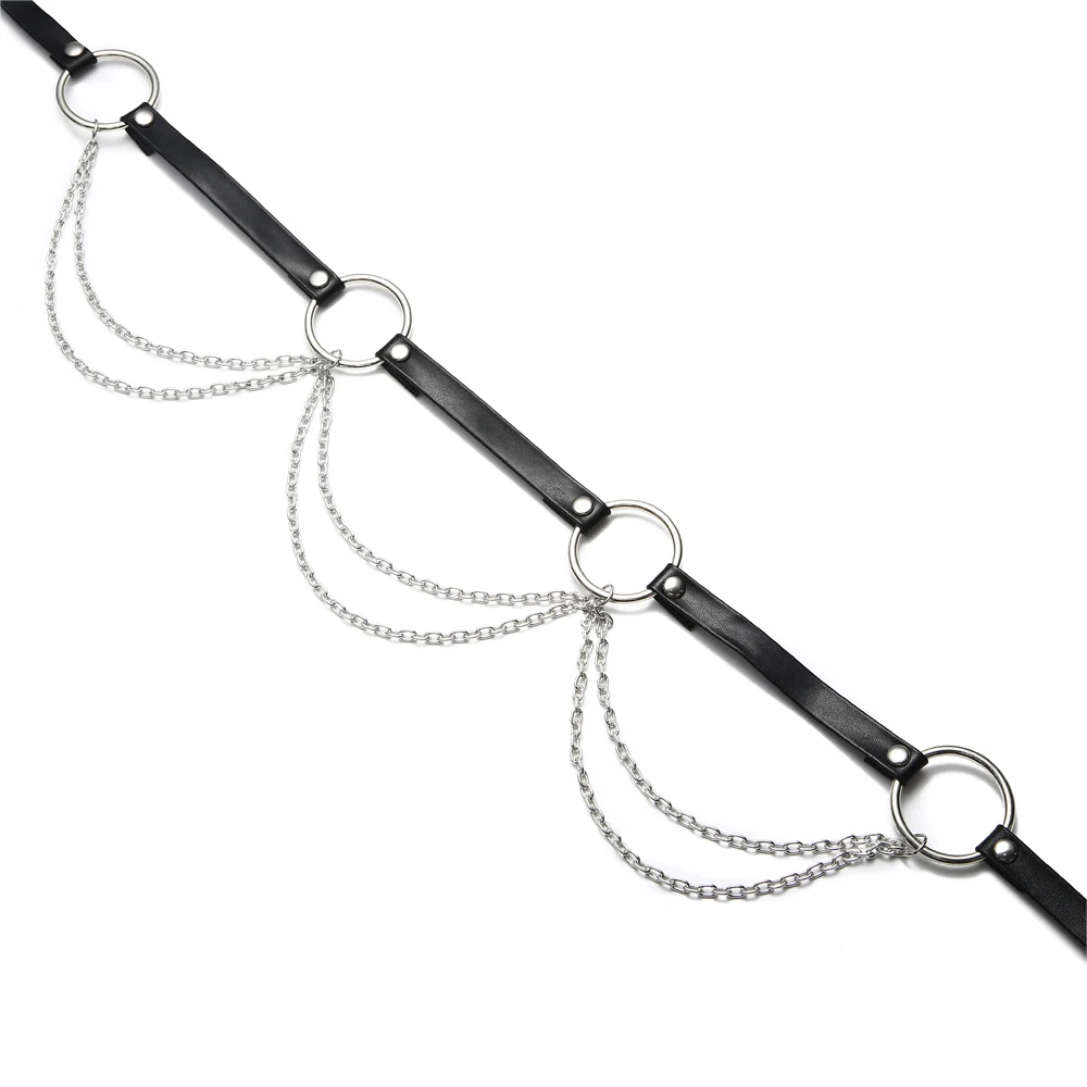 Women Sexy Leather Harness Belt Waist Chain Harness Fashion Waistband Accessory Leisure Punk Gothic Clothing Jewelry Belt