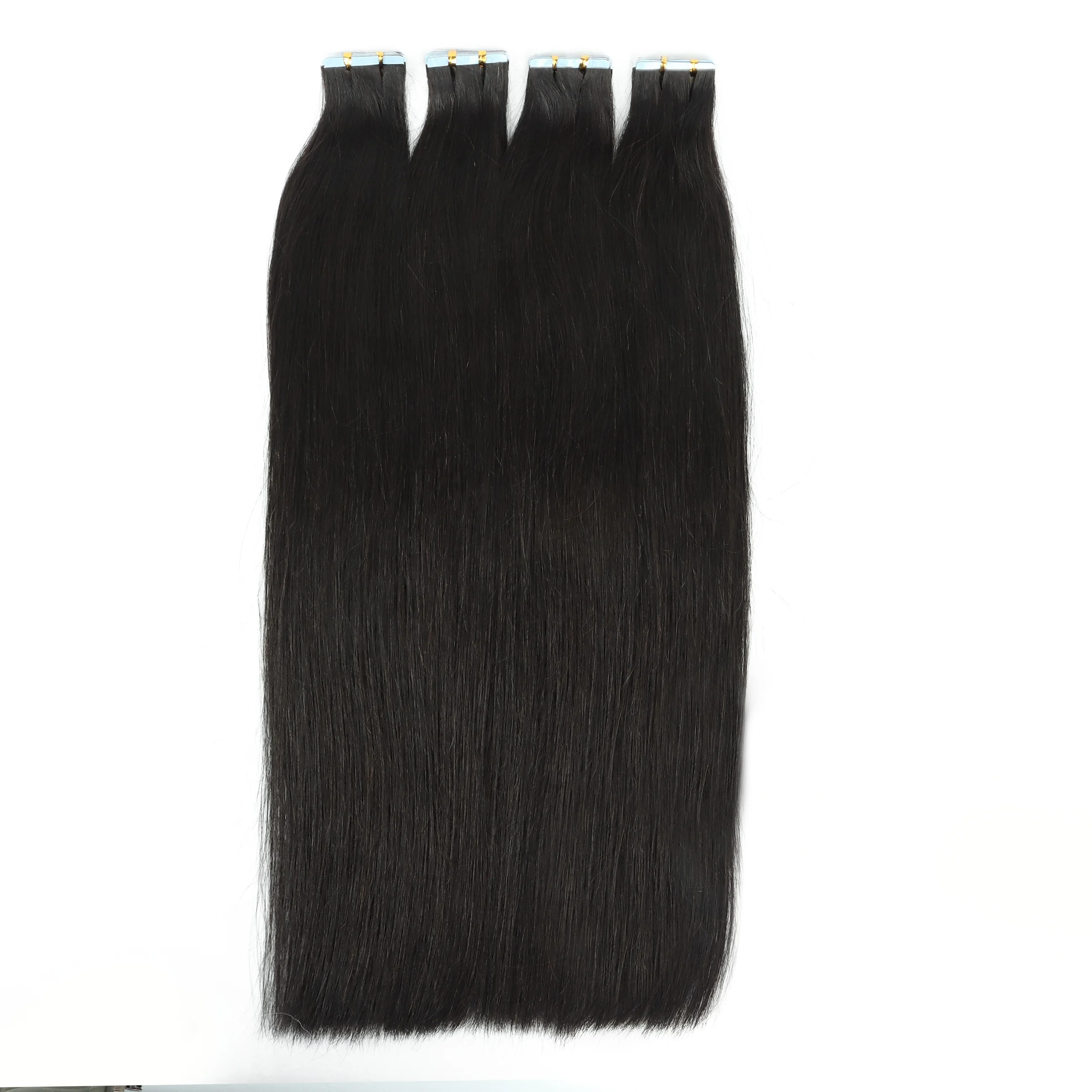 12A Grade European Tape Ins Raw Unprocessed Super Double Drawn Virgin Remy 100Human Hair Tape In Hair Extension