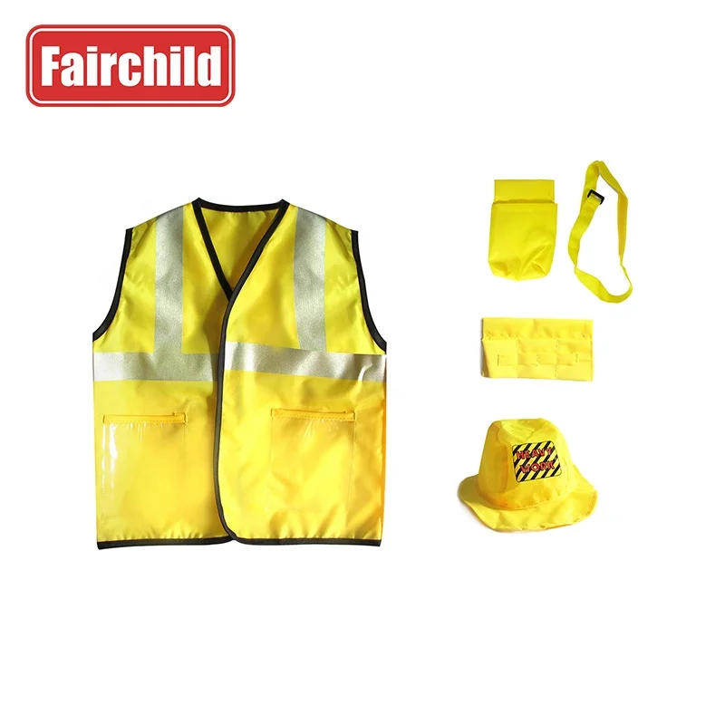 Cosplay Costume Fire Police Pretend Role Play Gift Set Career Costumes and Character Costumes Flame Retardant Material