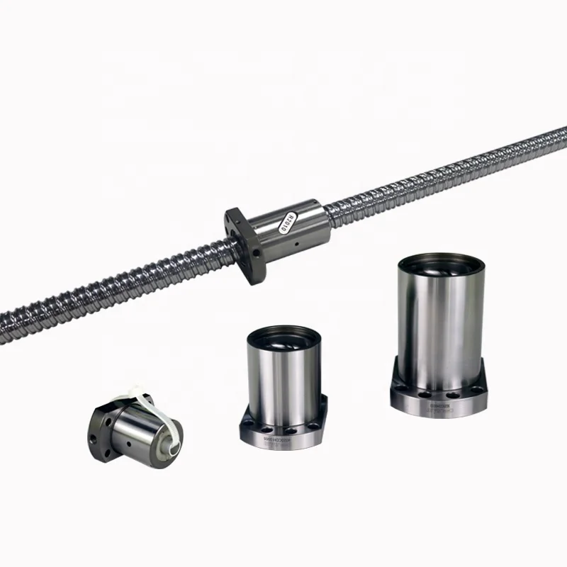 High Precision Ball Screw With Nut Chrome Steel Ball Screw Square Nut Wholesale Rotary Ball Screw Nut