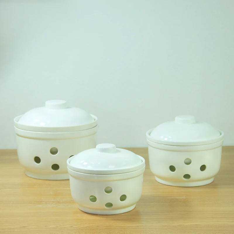 China new design restaurant stew pot ceramic white soup tureen set