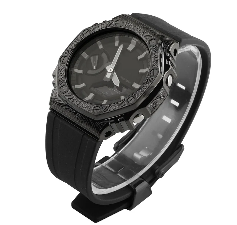 Designed case For Casio For G-Shock GA2100 Metal Strap GA2110 Watch band for GA-2100 Stainless steel Watch Accessories man