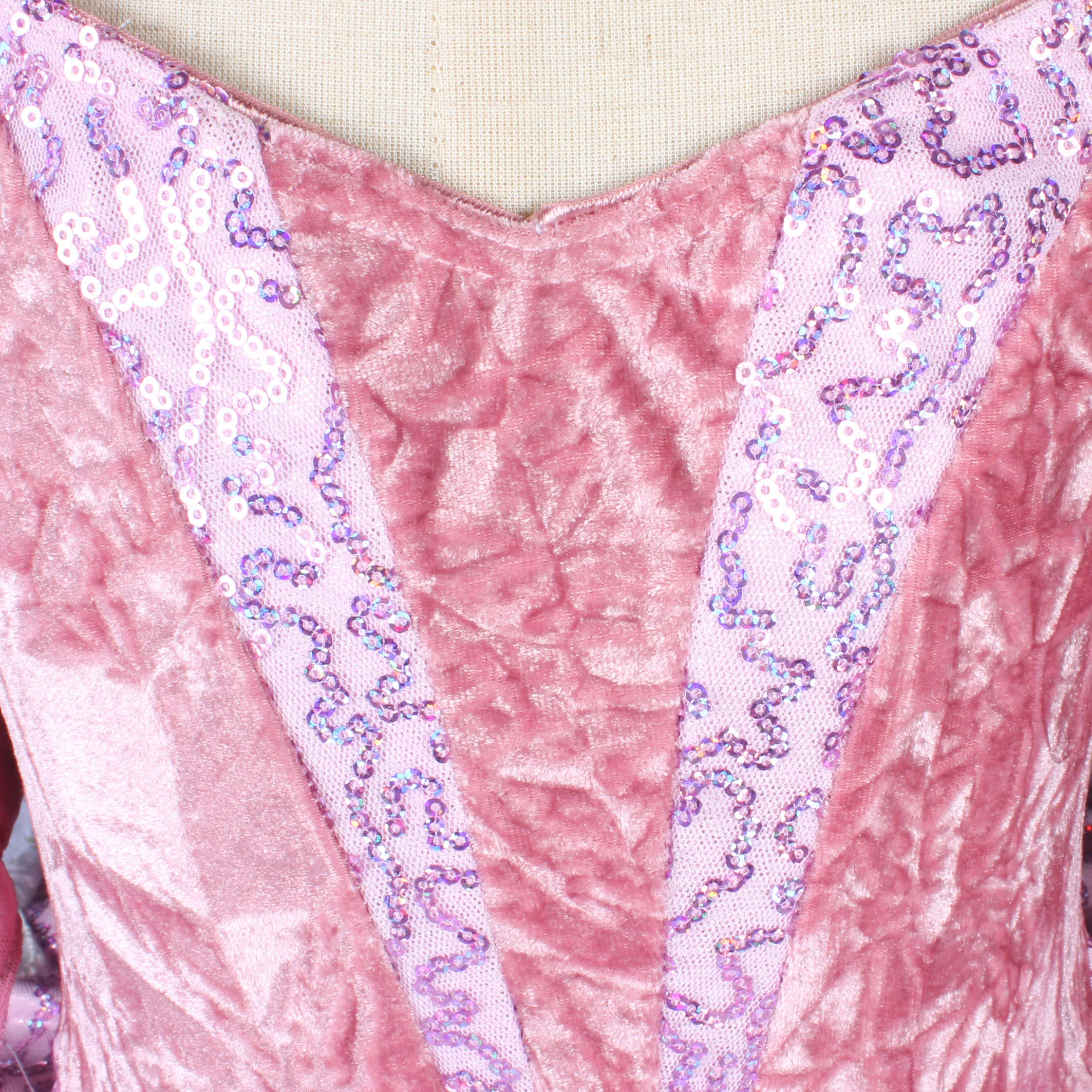 Swan Lake Ballet Dress pink sequin Fluffy stage performance Dance Costume long sleeve mesh Tutu Dresses Training Dancewear