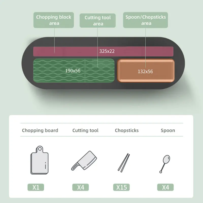 Smart sterilize disinfecting knife holder block organizer butchers knife sterilizer with removable bracket