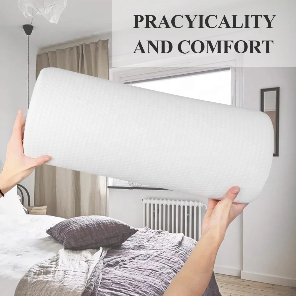 
Strong Support Bolster Pillow Under Knee Leg Neck Lumbar Pillow Pain Relief Memory Foam Under Desk Footrest Cushion 