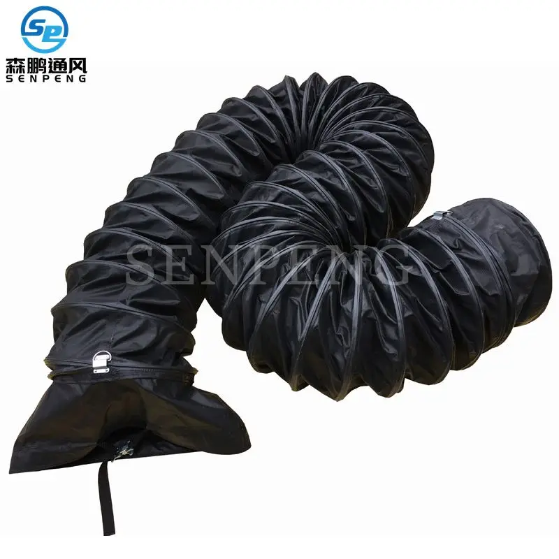 200mm Diameter 5m Length Black Fire Resistant and Anti Static Flexible Air Duct Hose