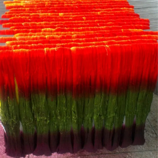 100% Viscose Rayon Embroidery Thread Bright Dyed Hank