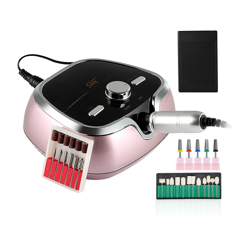 SML kangtuo factory Strong max 35000rpm M3 micro motor hand piece pen professional nail drill machine kit for manicure