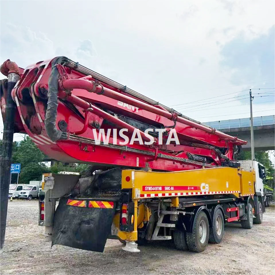 2019 Year SANY 56m Truck Mounted With Benz Chassis 4-Axles Second Hand Hydraulic Piston Used Concrete Pump Truck