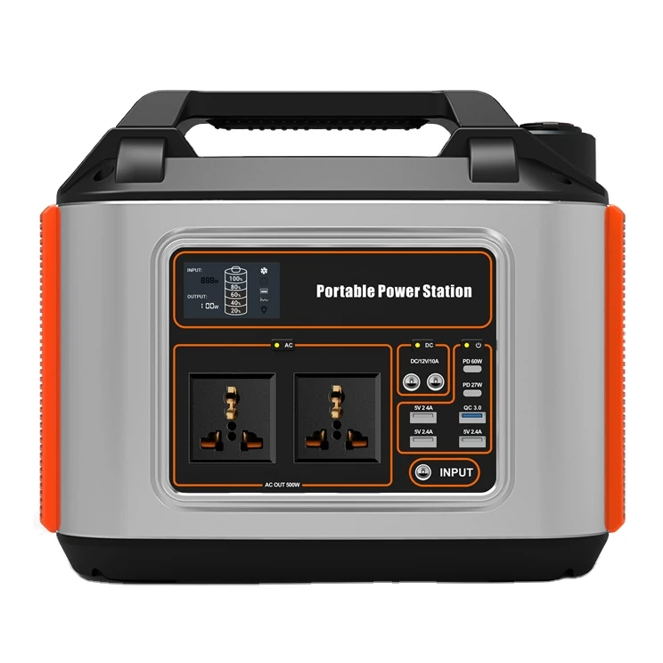 High Quality 500W Outdoor Solar generator Energy AC Adaptor Lithium Ion Pure Sine Wave MPPT Portable Power Station