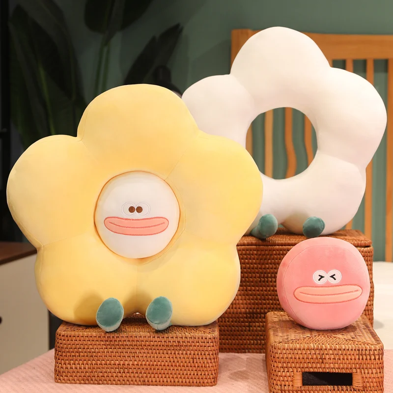 Custom Plant Plush Pillow Petal Flower Cushion Funny Toy Flower Seating Wholesale