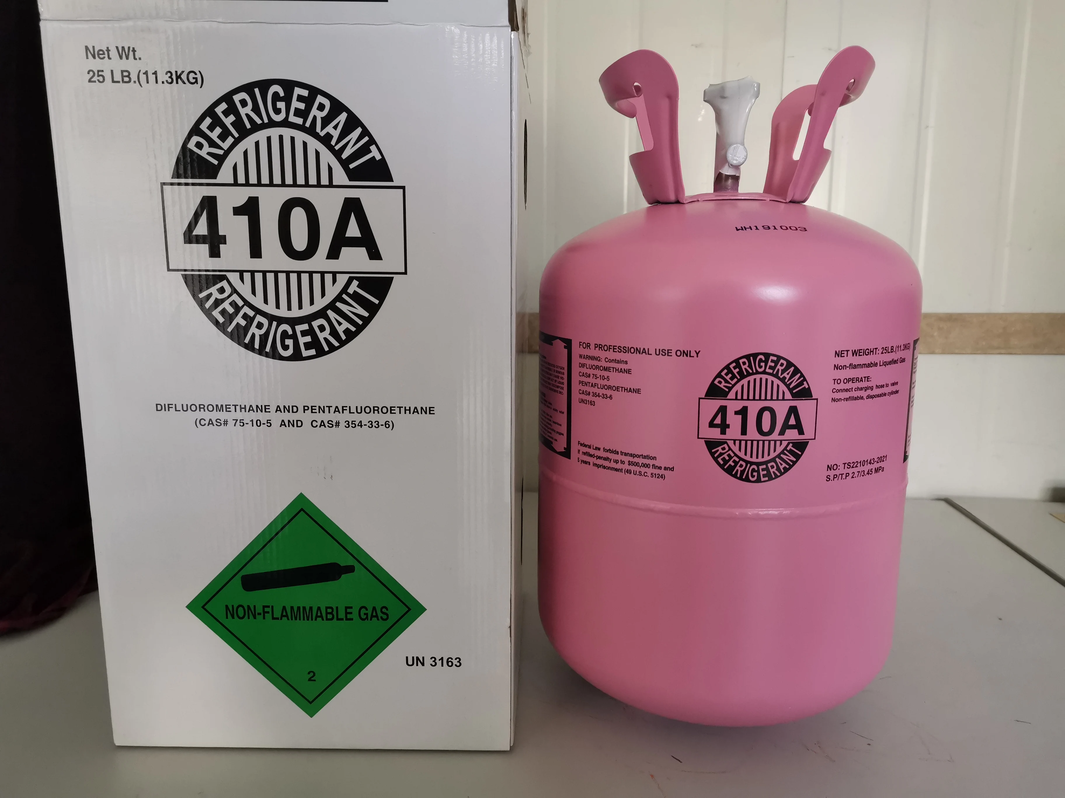 Factory Supply 99.9% Purity 11.3kg R410 Refrigerant R410a For Air Condition