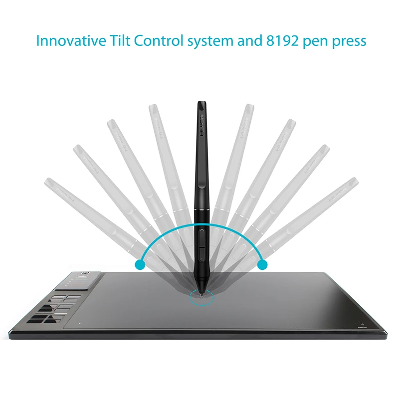 Горячая распродажа! Графический планшет HUION WH1409 v2 для рисования, 8192 уровней, 266PPS, поддержка наклона, интерактивный, беспроводной