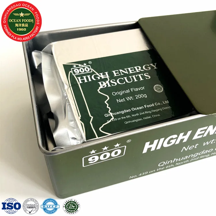 Compressed biscuit food ration for natural disaster kit