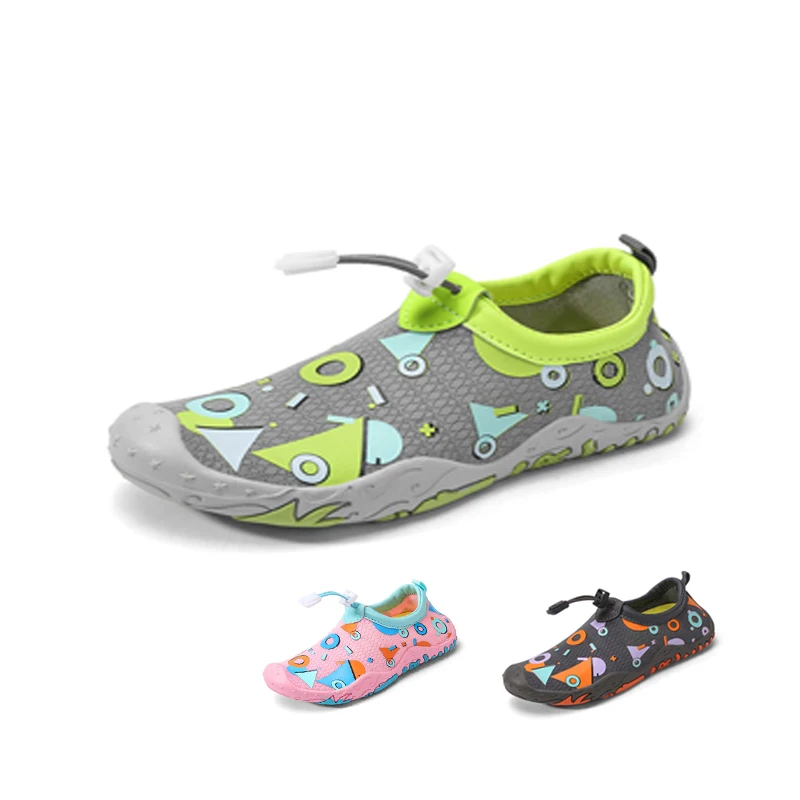 Kids Water Shoes Rubber Sole Durable Quick Dry Cute Children Cartoon Opp Bag Unisex Lycra 100 Pairs 203 Children,baby CN;FUJ
