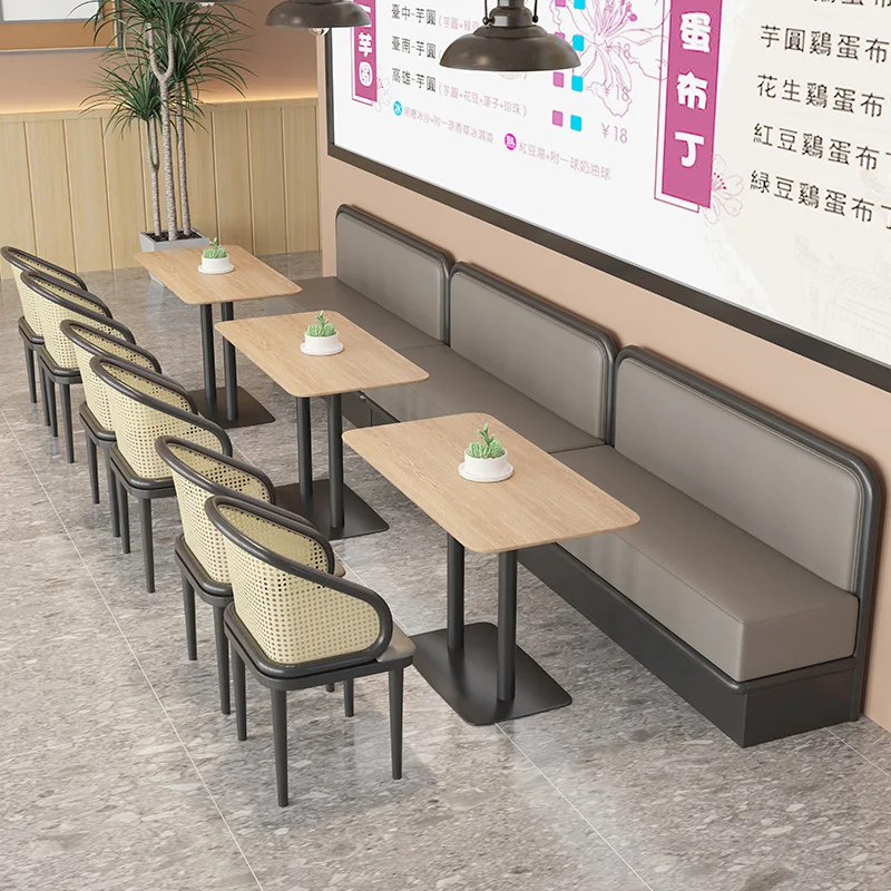 Customized restaurant tables and chairs dessert burger western restaurant dining chairs restaurant furniture booth seat sofa