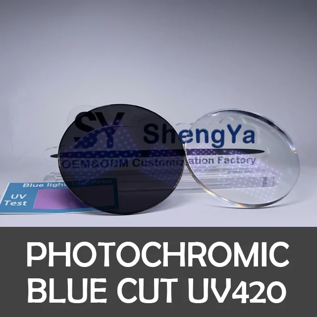 1.56 hmc Transition Photochromic Glasses Optical Lenses Myopia Presbyopia Sunglasses Single Vision Lens Gray