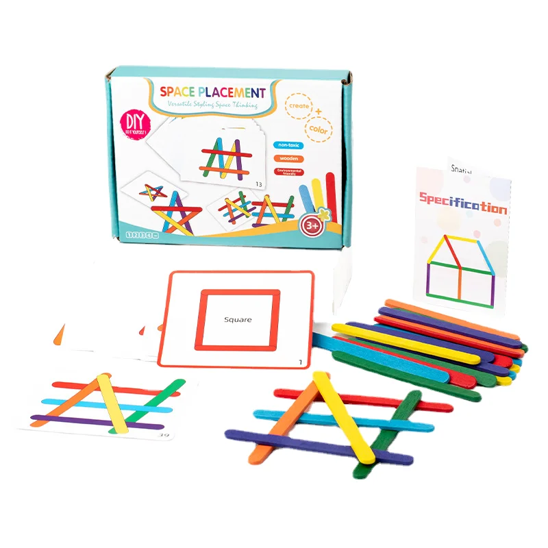 Zhiqu Children Puzzle Match Counting Stick Math Teaching AIDS Baby Early Education Arithmetic Elementary School Wooden Toys