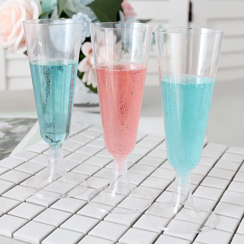 Custom Fashion Plastic Transparent Disposable Drinking Cup Disposable Transparent Plastic Champagne Cup For Party