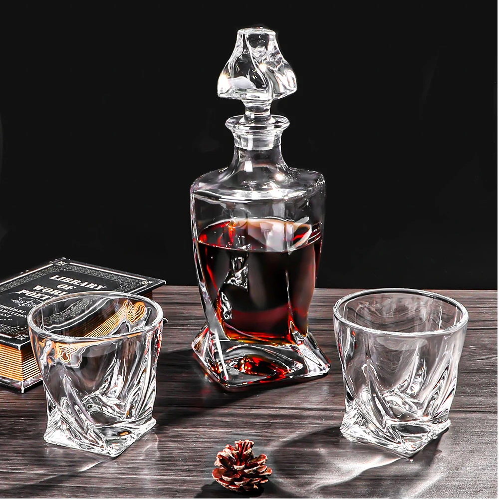 Best selling Shaped Whisky Glass Bottle Glassware Whiskey Glass sets
