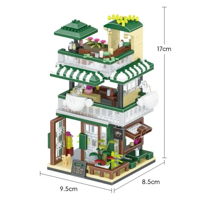 Model 628 Mini Micro Building Blocks Coffee House With 1025+pieces Bricks 14+