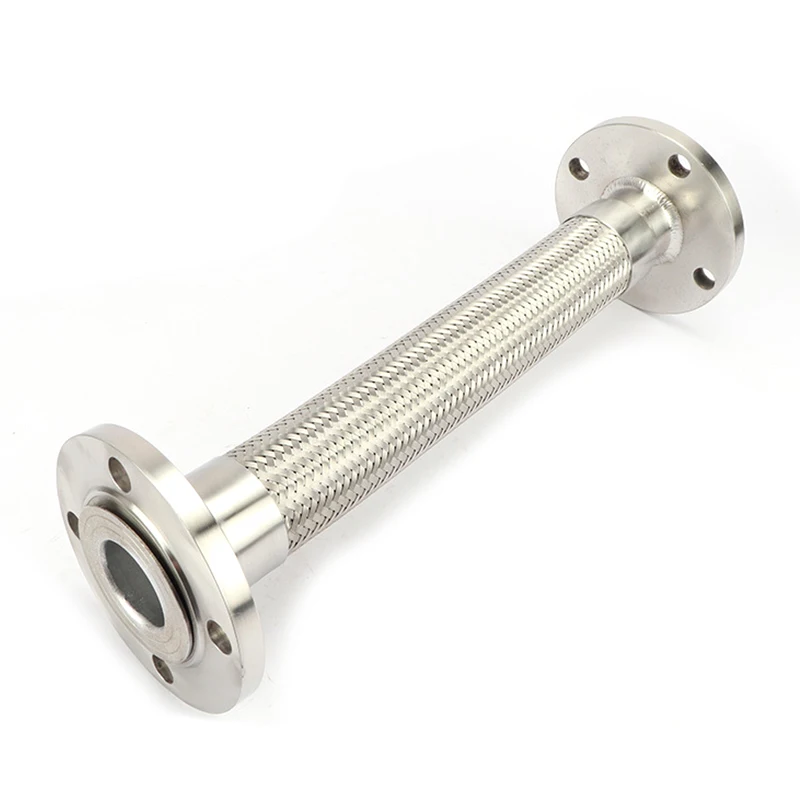 corrugated flexible metallic hose high temperature resistant stainless steel wire braided metal hose