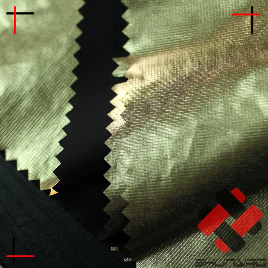 20D ultralight silver foil coated nylon ripstop fabric