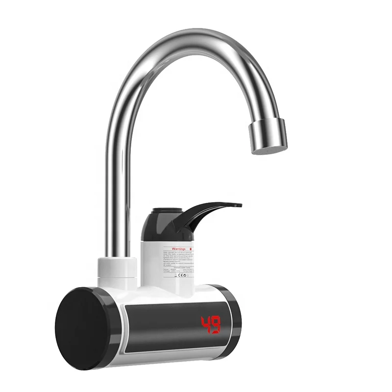 Bathroom accessories ABS LED Digital Kitchen Tap Instant Heater Hot Water Tap Electric Faucet