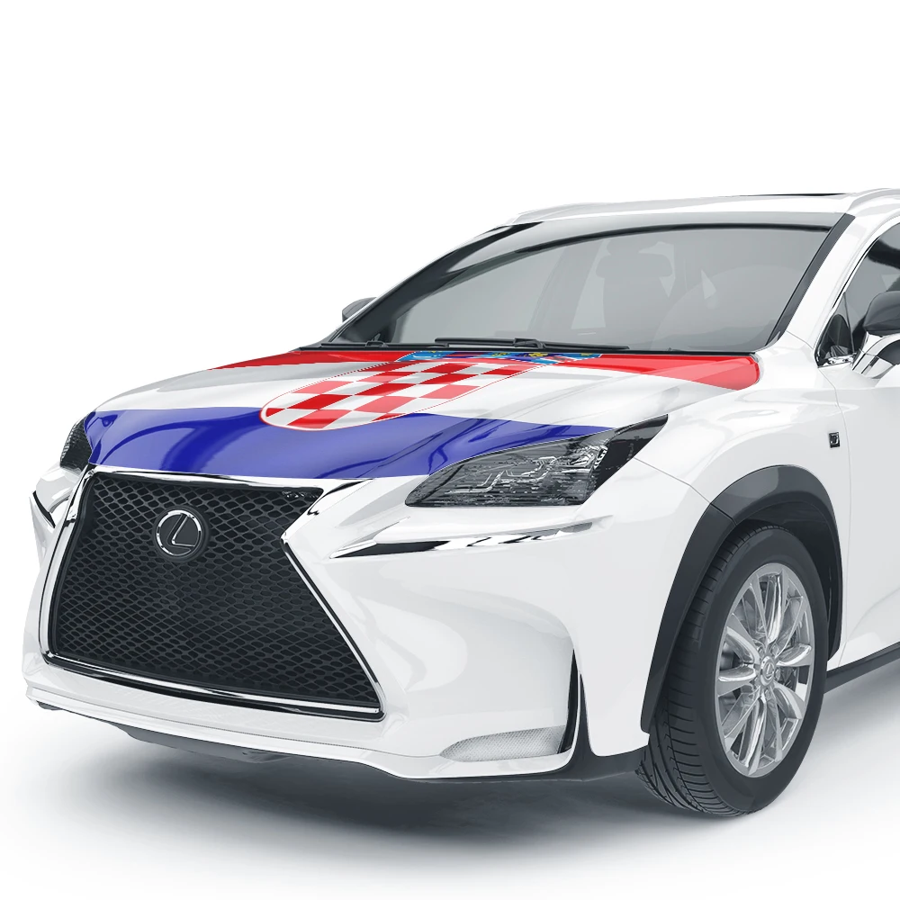 Hot Selling Custom Size Digital Printing Croatian car cover