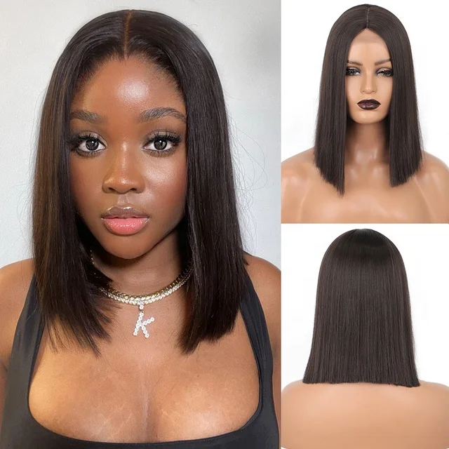 Wholesale wigs synthetic wigs short blonde wigs straight Bob  for women middle part highlights blonde pink orange Cosplay