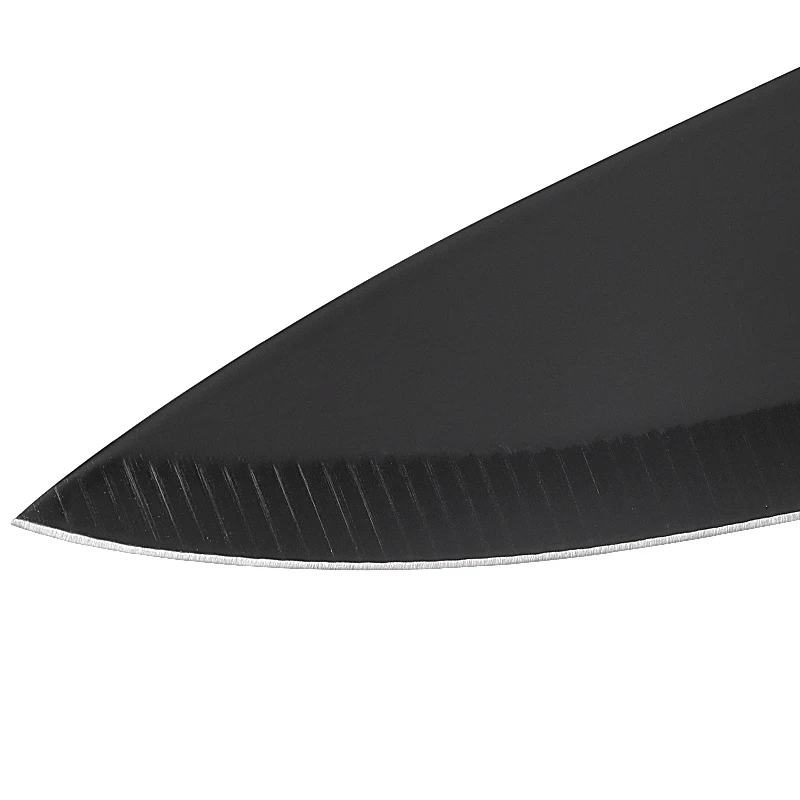 5 antique copper handle spray paint with knife holder kitchen black blade chef stainless steel set knife