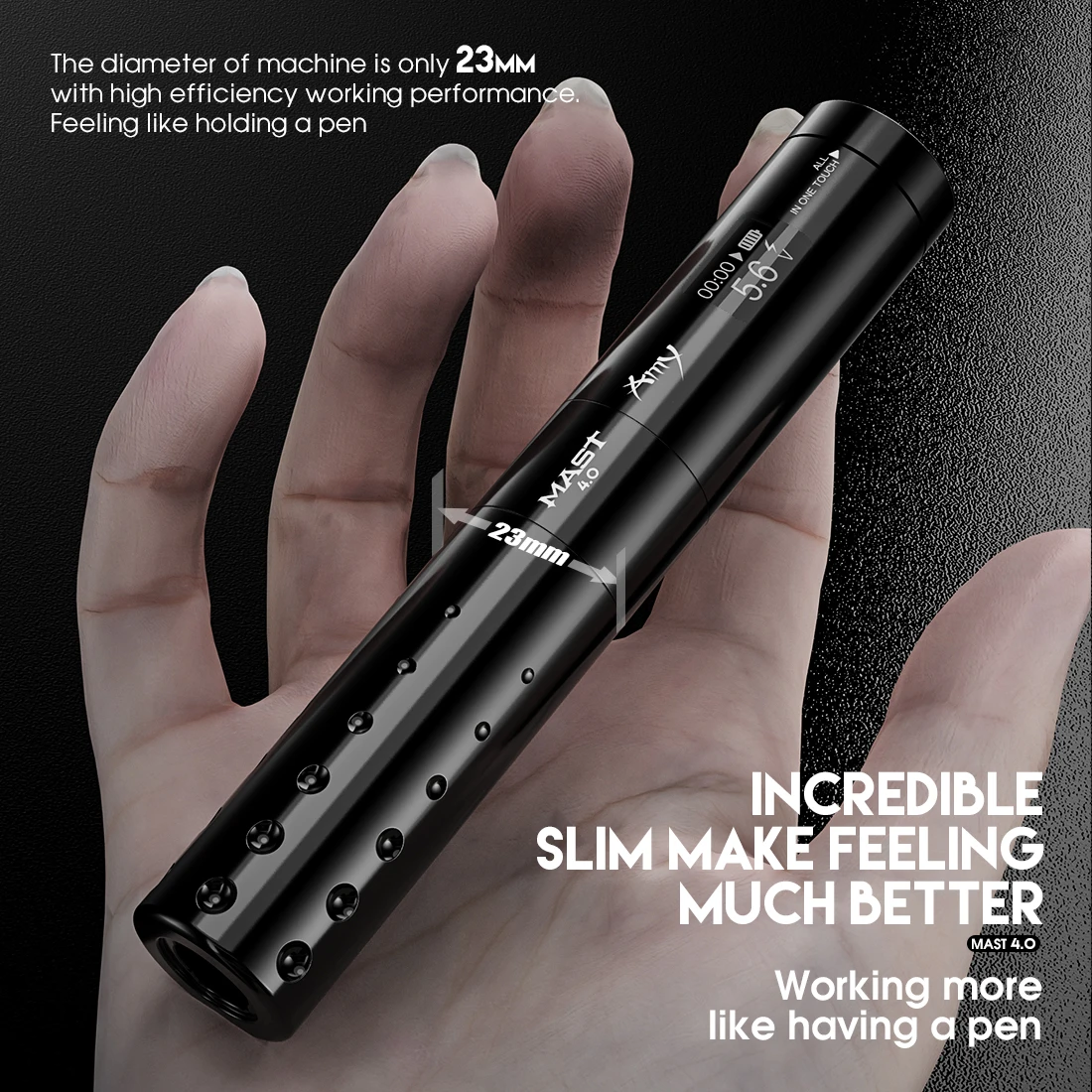 Wholesale Dragonhawk Mast Tour Amy  4.0mm Stroke Slim RCA Wireless Tattoo Gun Tattoo Pen Machine