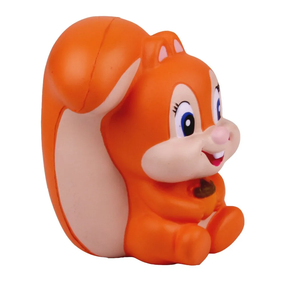 Soft Slow Rising PU Stress Jumbo Squishy Squirrel Promotion Toys Customized Squishy PU Foam Squirrel