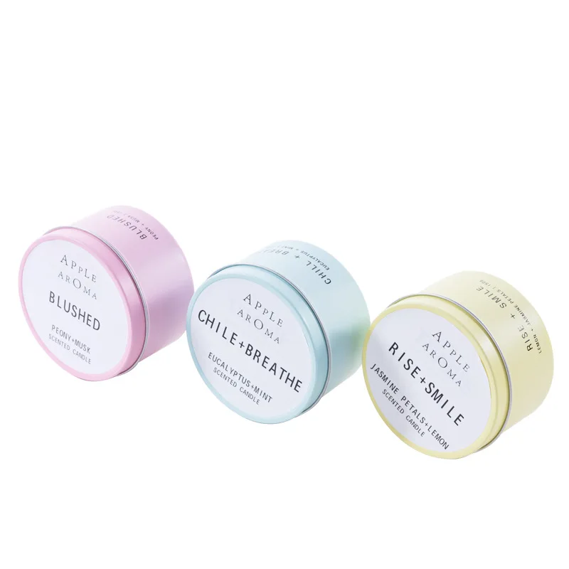 scented candle luxury custom tin soy wax personalized candles perfumed candle