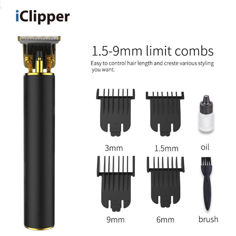  Iclipper-I1 Amazon hot sale USB Rechargeable T-Outliner Beard Trimmer Cordless Haircut machine hair clipper