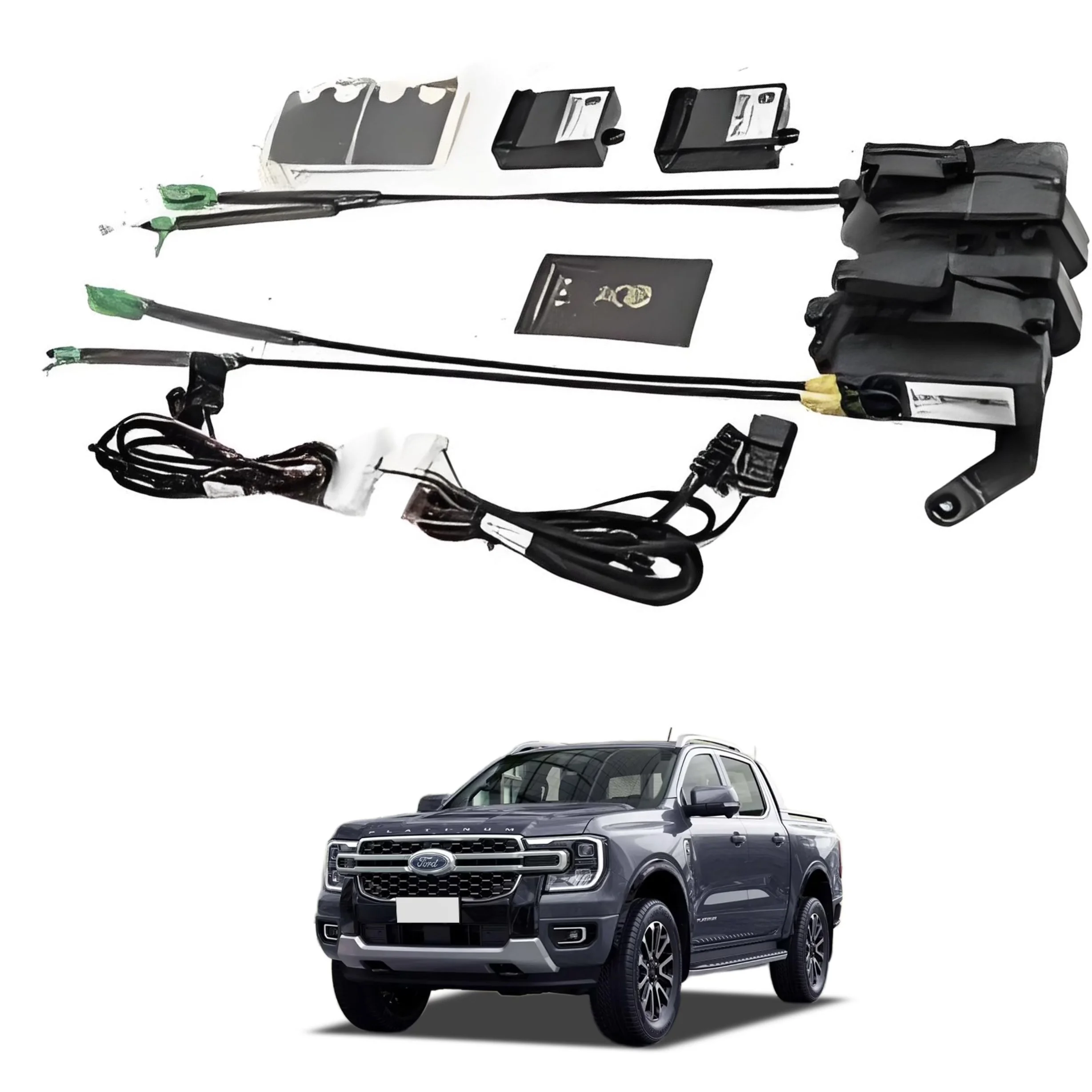 Car upgrade parts Electric suction lock front cover soft close door automatic suction lock for Ford Ranger 2022+