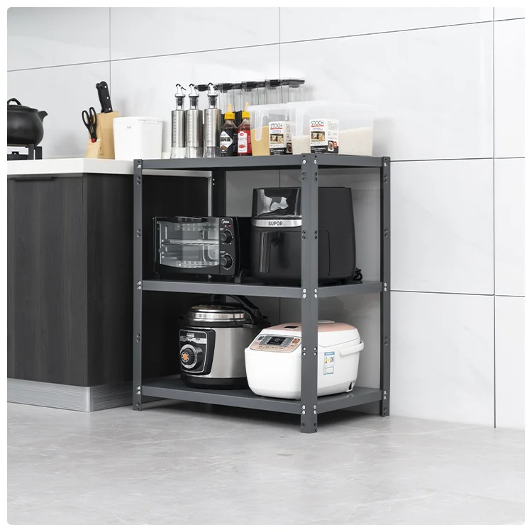 New design Metal Frame 3 Layer Storage Rack Adjustable Shelf Stacking Racks Home Storage Shelving Garage Shelving