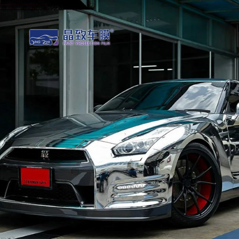 Высококачественные ПВХ-наклейки, оригинальная хромированная зеркальная Автомобильная виниловая пленка, пленка серебристого цвета без пузырьков воздуха