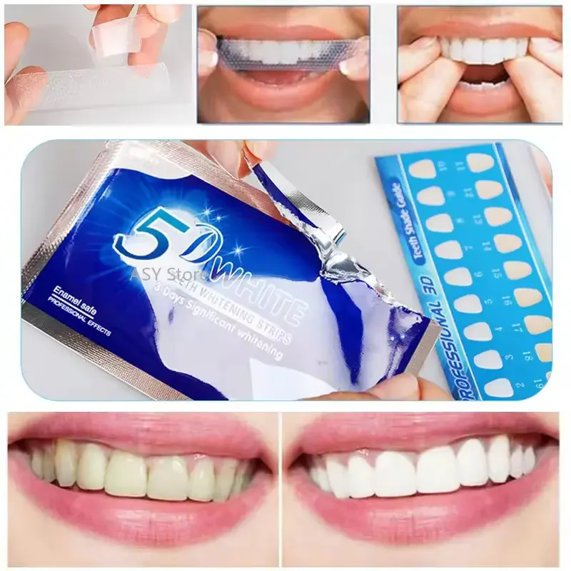 44 strips PAP Teeth Whitening Strips Fruit Flavoured Tooth Bleaching Dry Strips No Slip Enamel Safe v34 Color Peroxide free