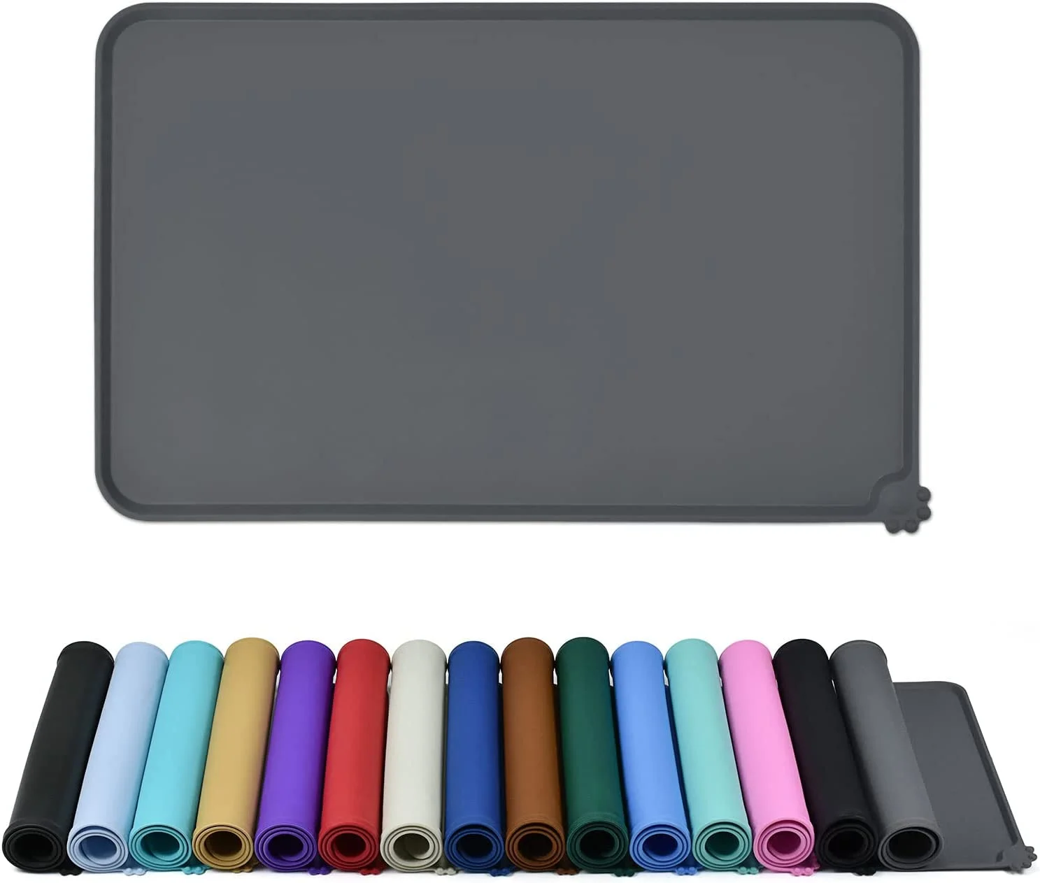 Non-Stick Food Pad Water Cushion Silicone Dog Cat Bowl Mat Pet Feeding Mat Silicone Dog Mat