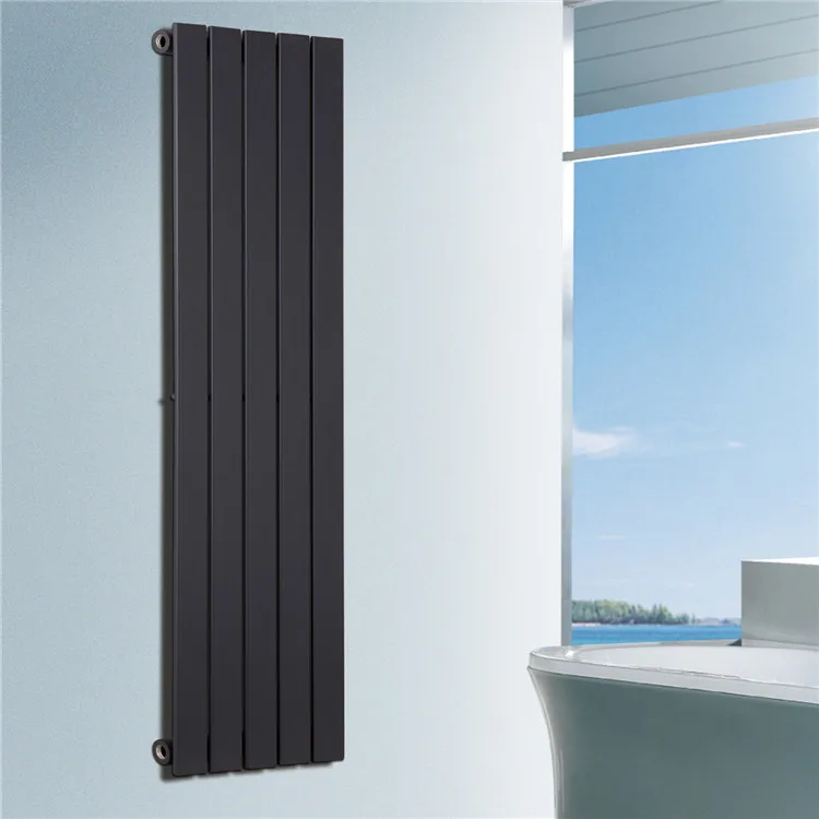 AVONFLOW Factory Whosale Matte Black Heating Double layer Steel  Radiator  Vertical Modern Designer Radiators with towel rod