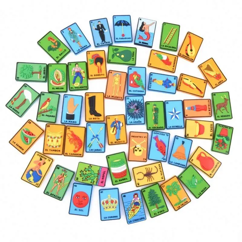 Прямая заводская цена мягкая ПВХ Loteria играющая карта шармы для обуви популярные мексиканские сандалии «DIY Colg» украшение