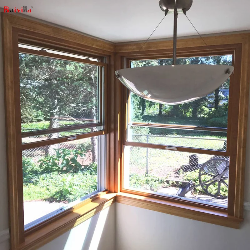 low E glass triple pane double hung american normal window