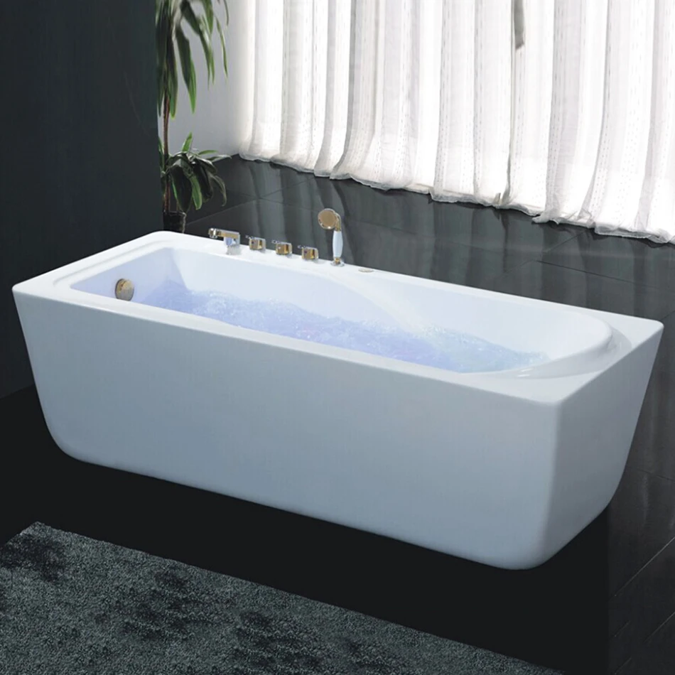Indoor bathroom hot and cold acrylic sheet freestanding soaking high quality japanese tub modern bath tubs