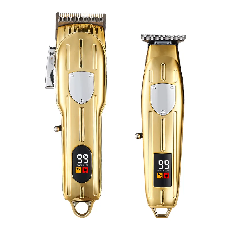 Electric Hair Clipper Engraving Cutting Machine 2-in-1 Set Digital Display USB Hair Salon Home