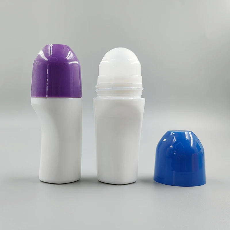 wholesale empty deodorant bottle 50ml colorful Ceramics Roll on Bottle custom logo deodorant bottles maker