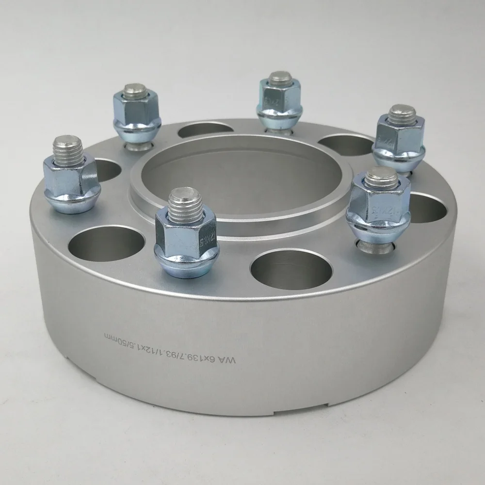 BOTRAK silver anodized 50mm 6x139.7 CB93.1mm hubcentric car wheel spacers adapters for ford ranger mazda BT50