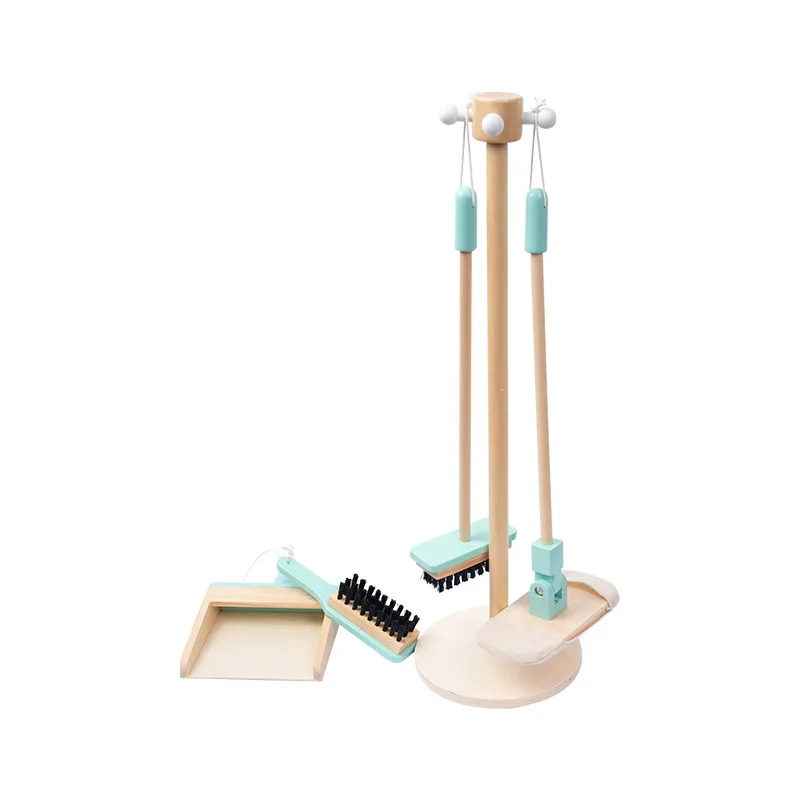 2021 New  children boys and girls puzzle role playing toys wooden early education cleaning toy set toddler indoor cleaning toys