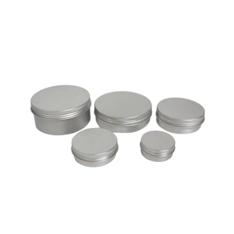 30ml Empty Round Black Aluminum Cosmetic Jar 1 oz Small Tin Can Container 30g lip balm container box