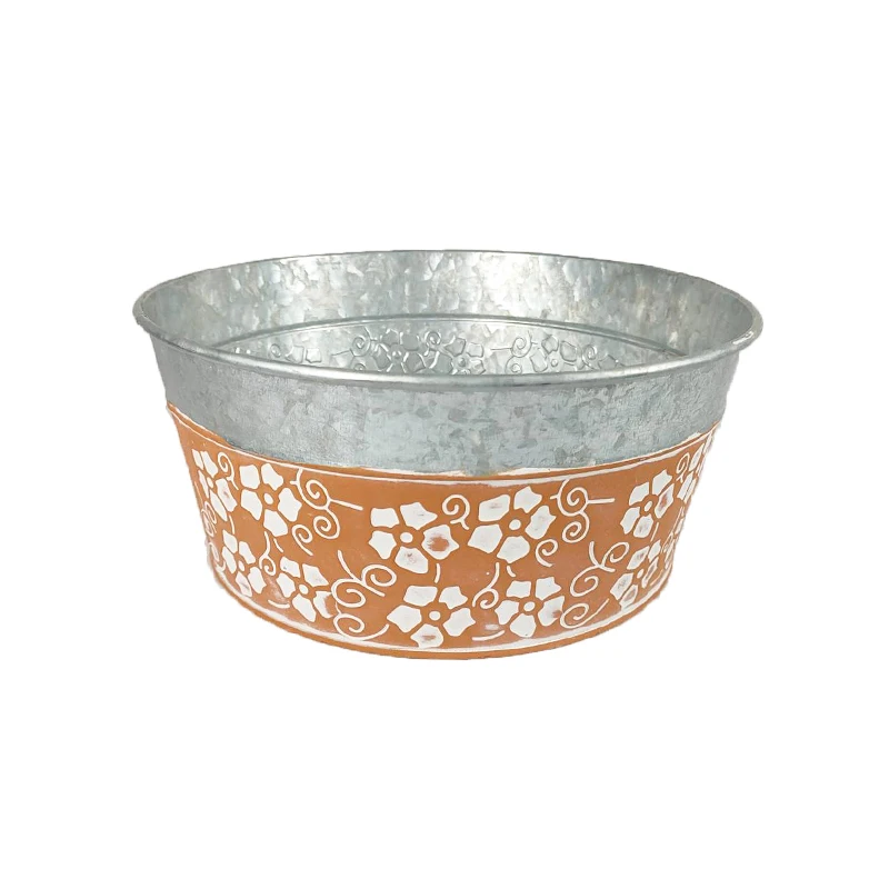 Planters manufacturers decoration natural metal garden pots & planters galvanized bucket tin herb pot